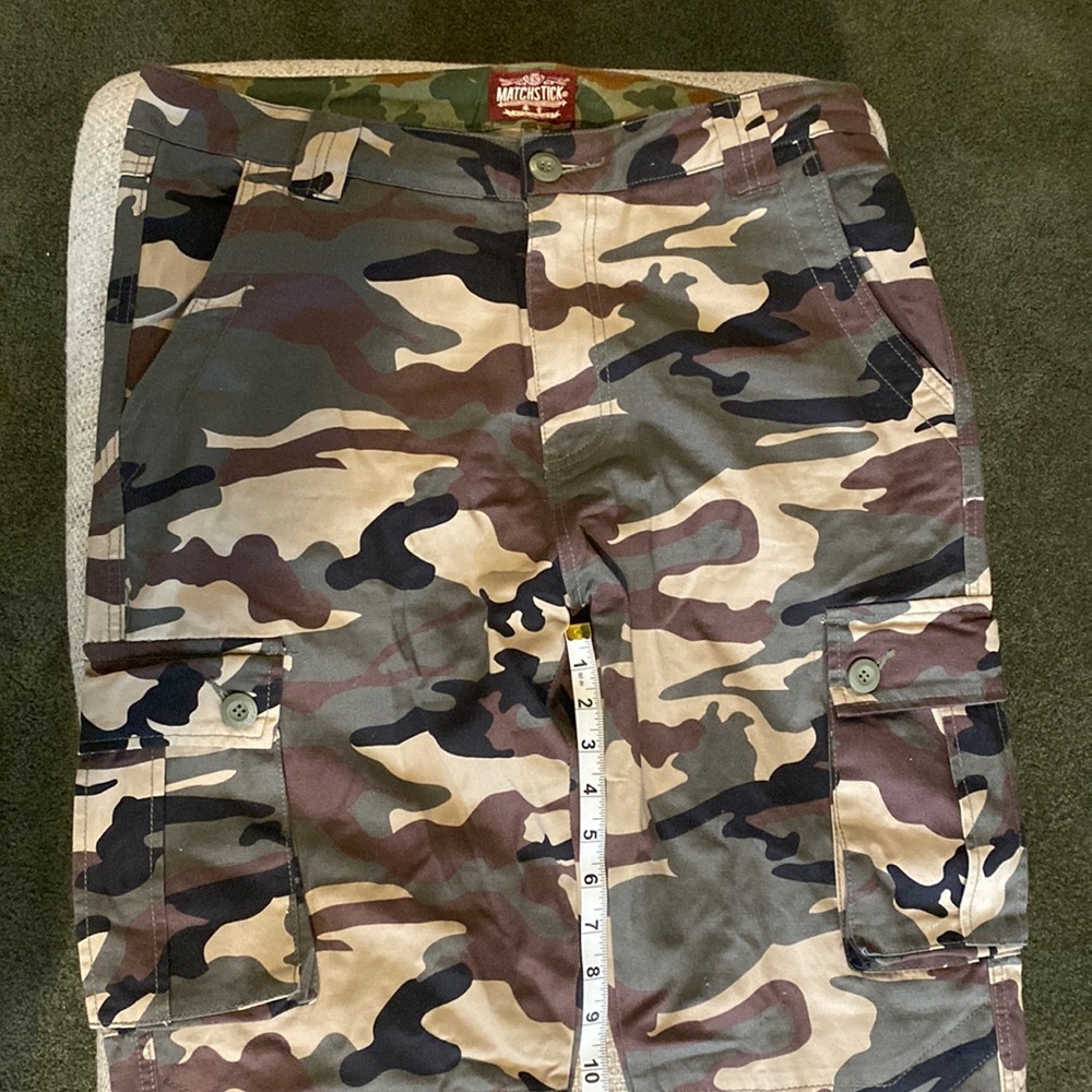 Matchstick camouflage cargo jeans